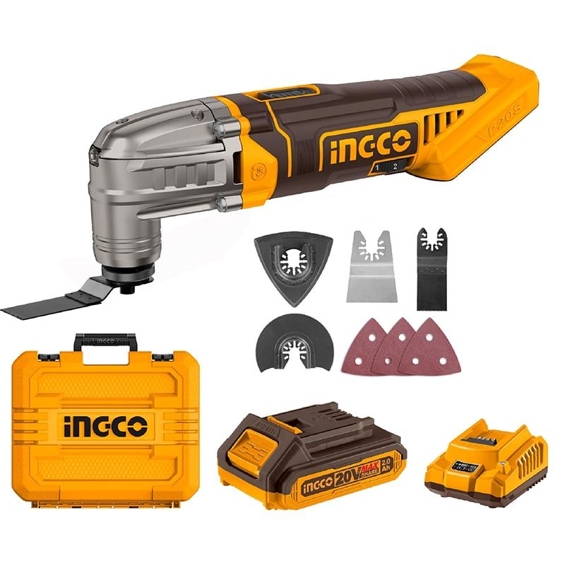 Máy cắt gọc đa năng dùng pin 20V Ingco CMLI20228 (1 Pin 2.0Ah & Sạc)