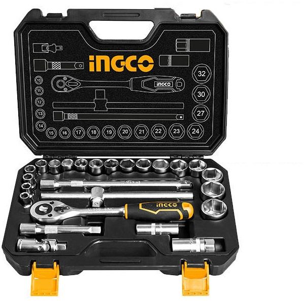 Bộ 25 đầu tuýp (1/2 inch) Ingco HKTS12251