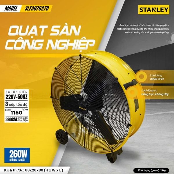 Quạt công nghiệp Stanley 30″ SLF307627D