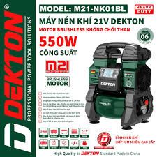 Máy Nén Khí Dekton M21-NK01BL 21V Motor Brushless 6L Xanh