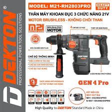 Máy Khoan Đục 3 Chức Năng Dekton M21-RH2803PRO Brushless SDS Plus