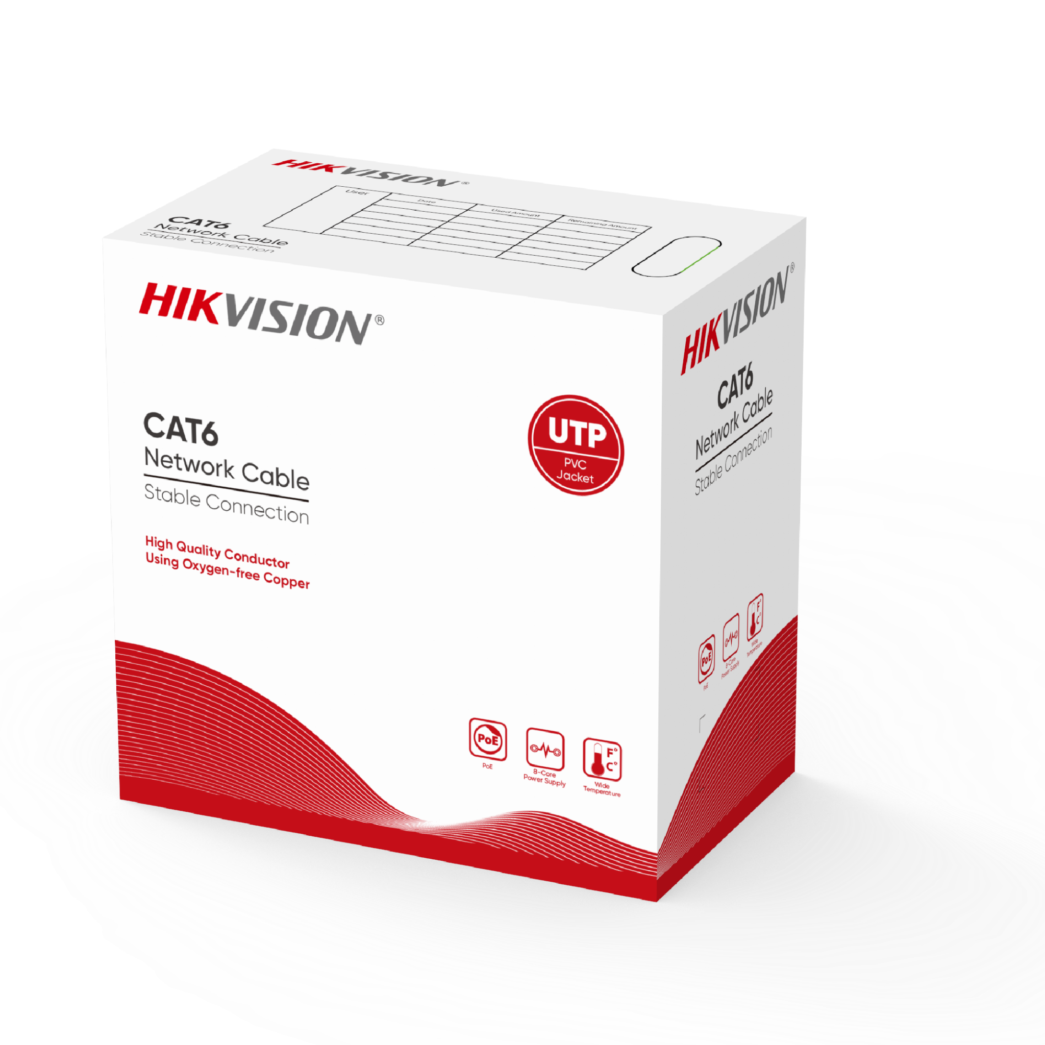  Cáp mạng CAT6 UTP 305 m hikvision DS-1LN6-UE-W (Solid Copper, 0.53 mm, CM) 