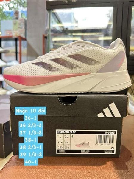  Giày Running Adidas Duramo SL 'Cloud White / Aurora Met. / Lucid Pink' 
