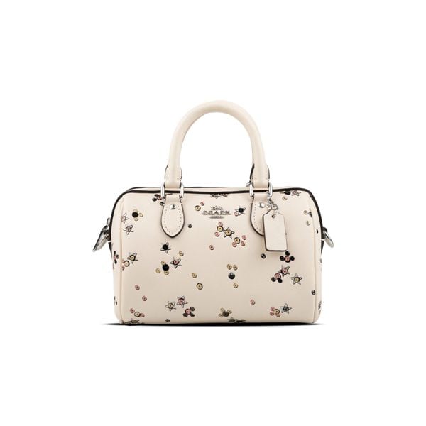  Túi Coach Mini Rowan Crossbody Bag In Blocked Signature Canvas Màu Trắng Họa Tiết Hoa 