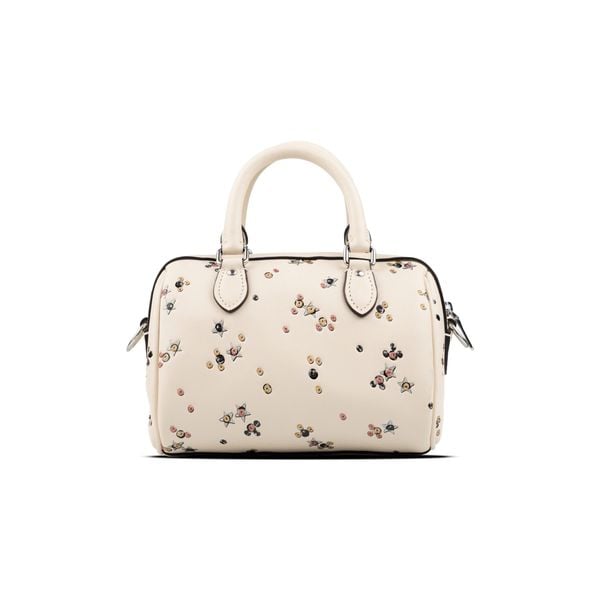  Túi Coach Mini Rowan Crossbody Bag In Blocked Signature Canvas Màu Trắng Họa Tiết Hoa 