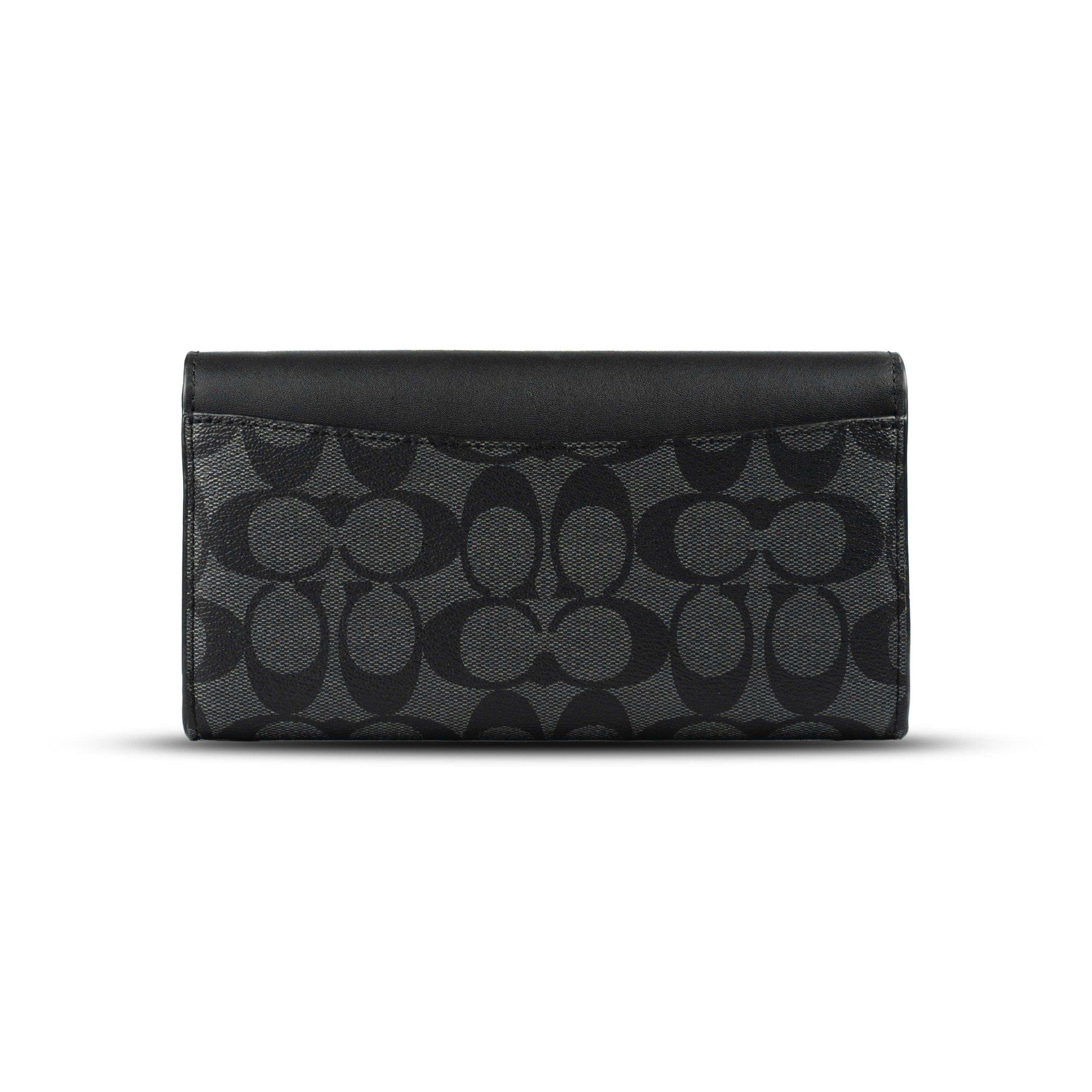  Ví Coach Dài Original Signature Slim Envelope Long Wallet Màu Đen 