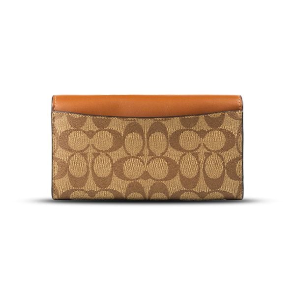  Ví Coach Dài Original Signature Slim Envelope Long Wallet Màu Nâu 