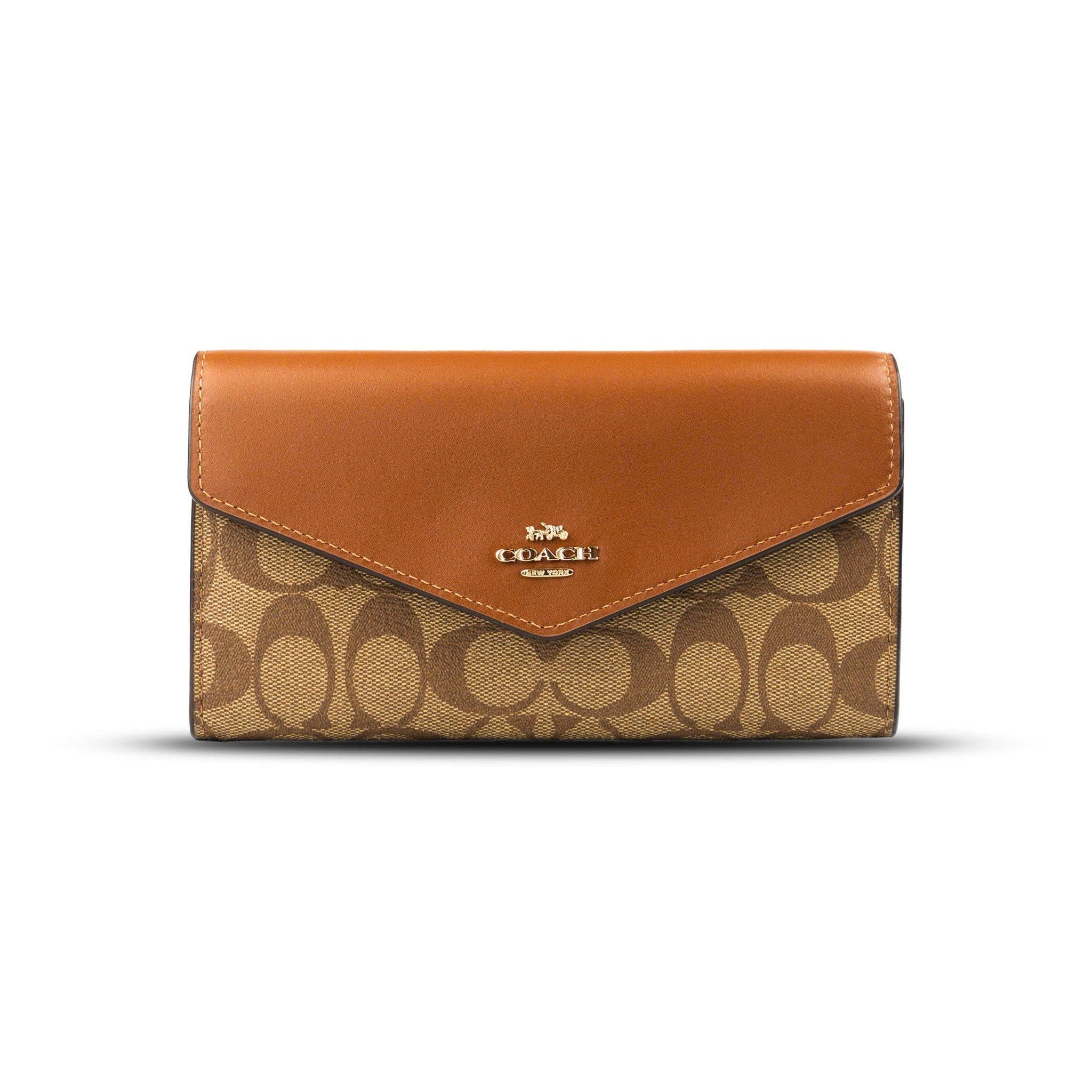 Ví Coach Dài Original Signature Slim Envelope Long Wallet Màu Nâu 