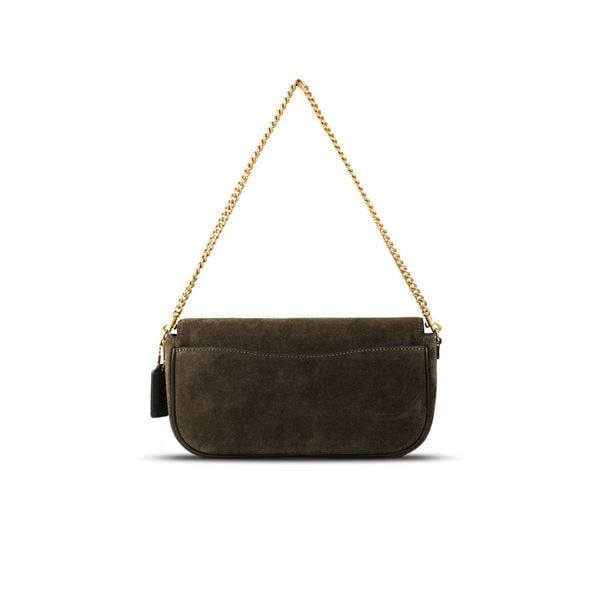  Túi Coach Brook Flap Chain Bag Màu Olive Da Lộn 