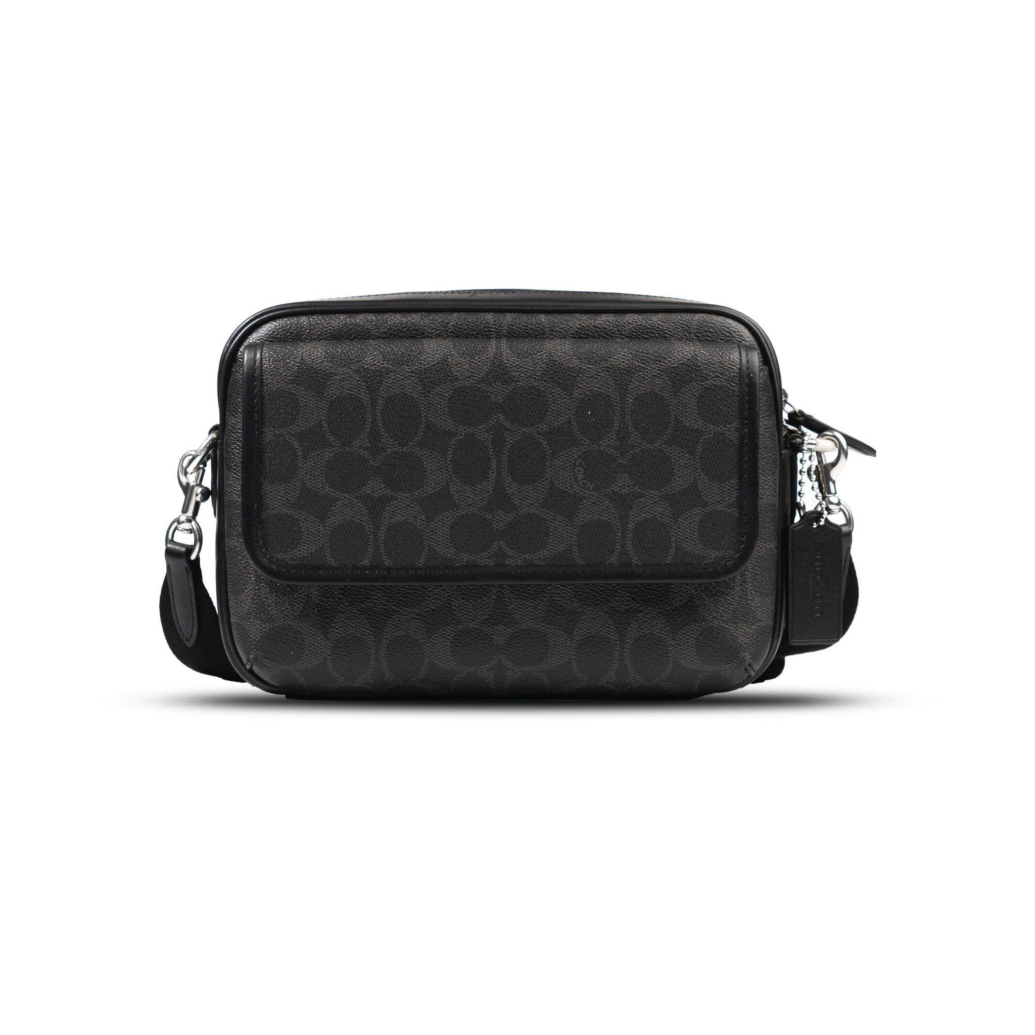  Túi Coach Charter Flap Crossbody 24 In Signature Canvas Màu Đen 