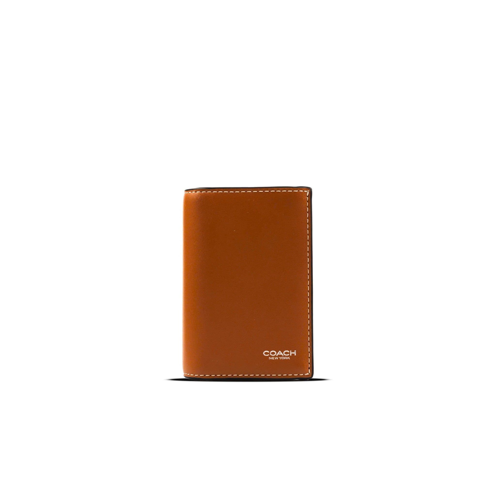  Ví đựng thẻ Card Holder Coach Bifold Smooth Leather Màu Nâu 