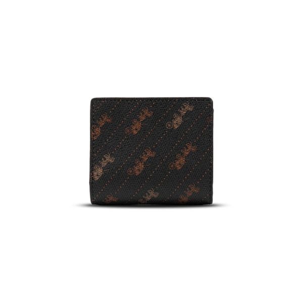  Ví gập vuông Coach Snap Wallet Leather With Horse Carriage Màu Đen 