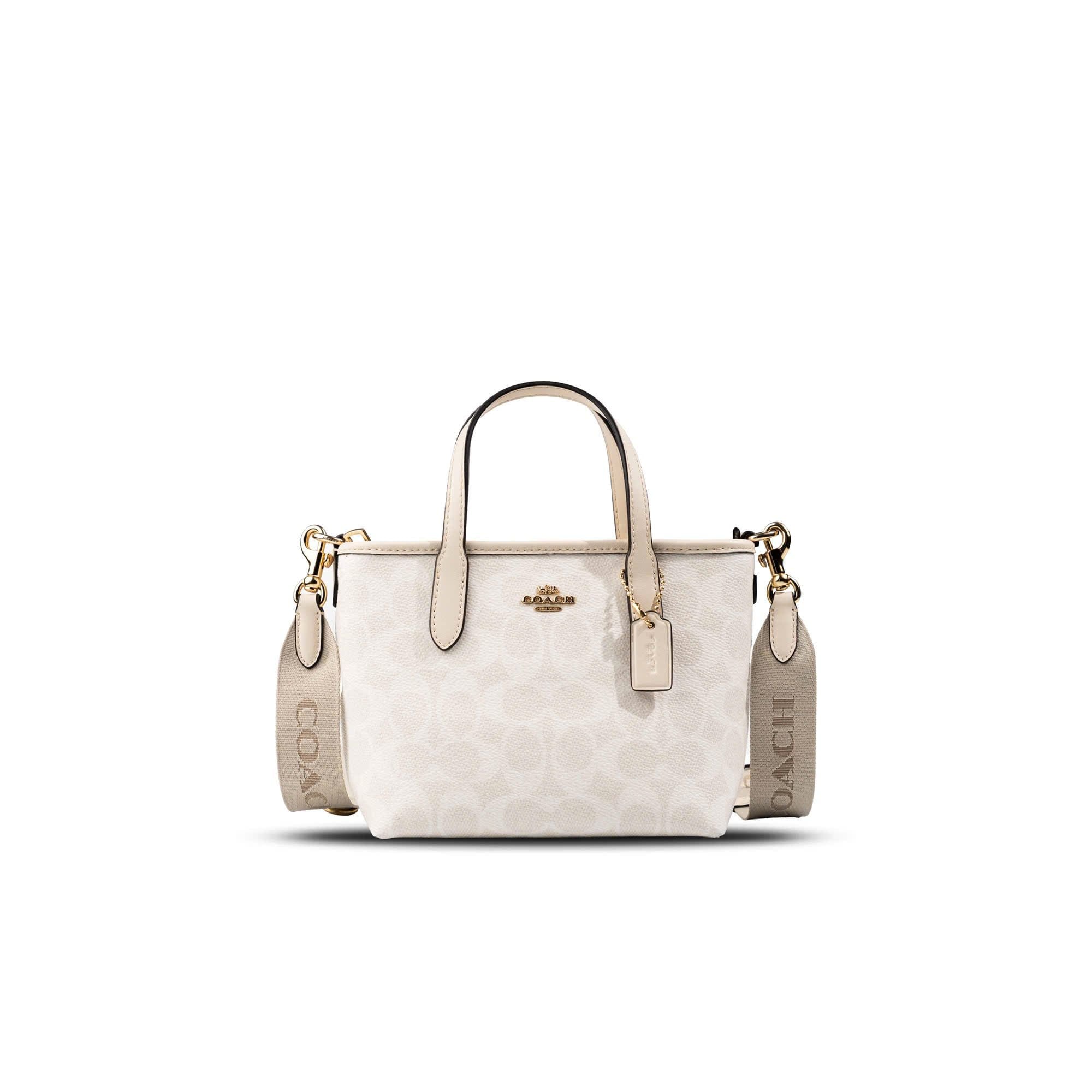  Túi Coach City Mini Tote Bag In Signature Canvas Màu Trắng 
