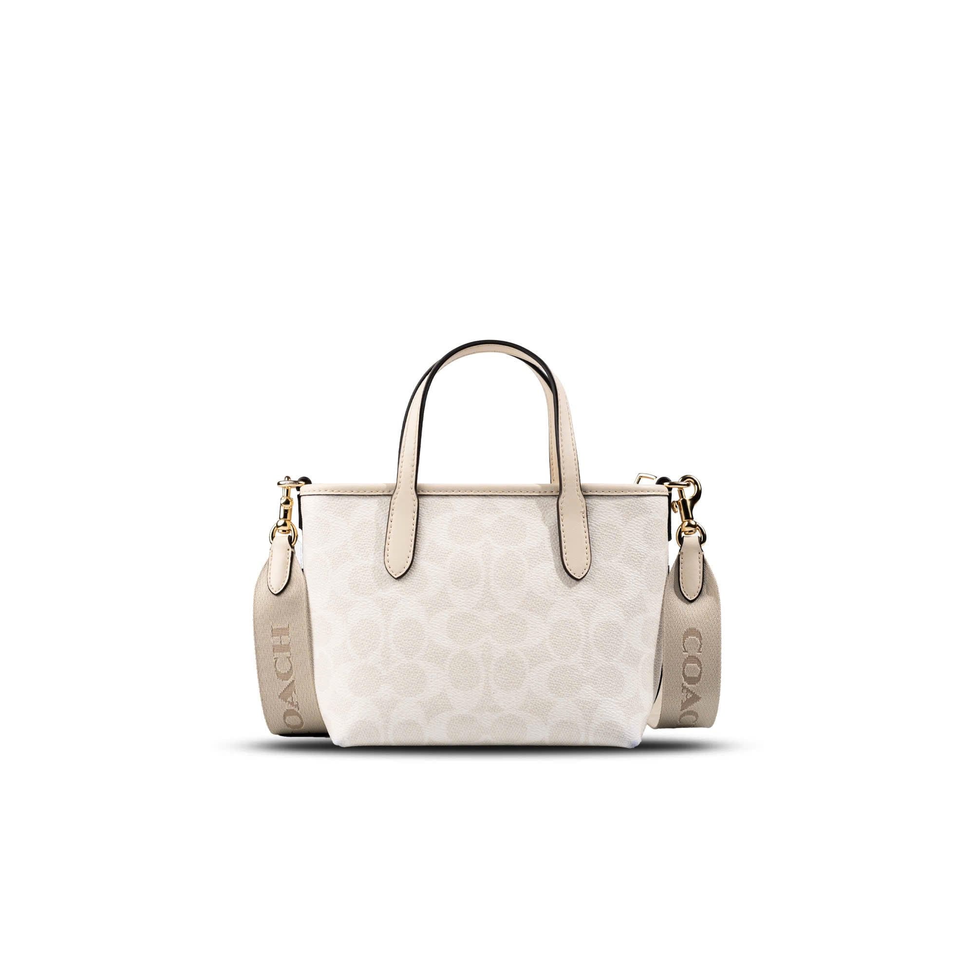  Túi Coach City Mini Tote Bag In Signature Canvas Màu Trắng 