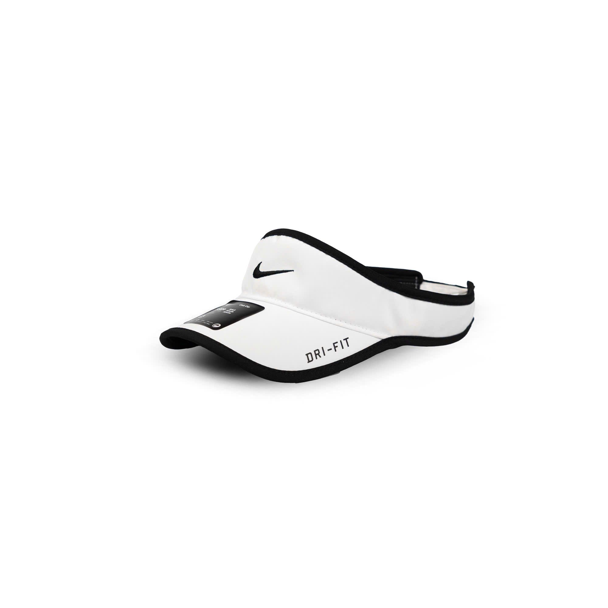  Mũ Nike Dri-FIT Ace Swoosh Visor White Black 'FB5061-100' 