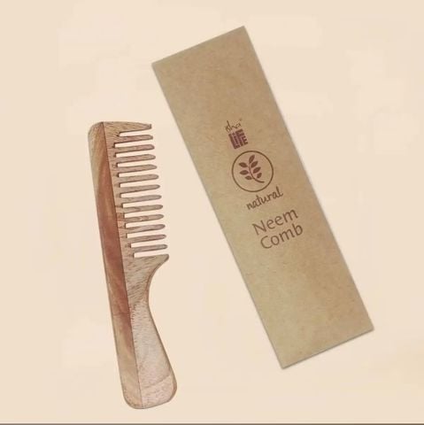  🌿 Lược Gỗ Neem Thủ Công Trị Liệu – Chăm tóc tự nhiên, lưu thông máu huyết 🌿 