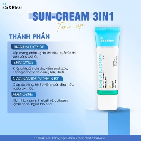  Kem chống nắng CoK’lear SPF50+ PA++++ 50g 