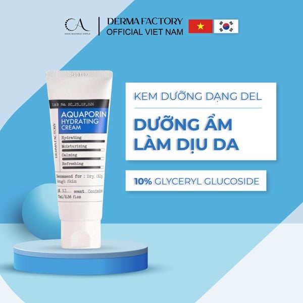  Derma Factory Aquaporin Hydrating Cream - Kem dưỡng cấp ẩm và phục hồi hàng rào da 