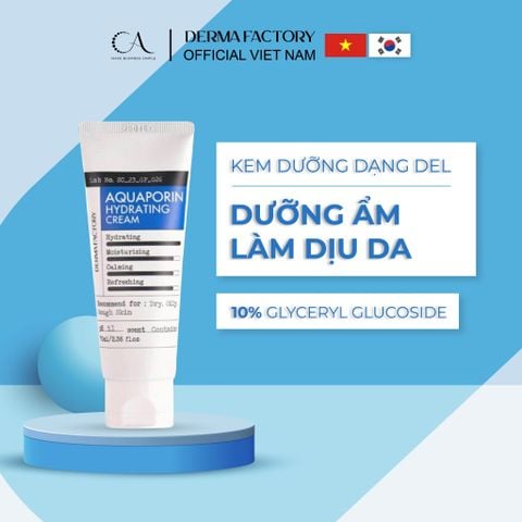  Derma Factory Aquaporin Hydrating Cream - Kem dưỡng cấp ẩm và phục hồi hàng rào da 