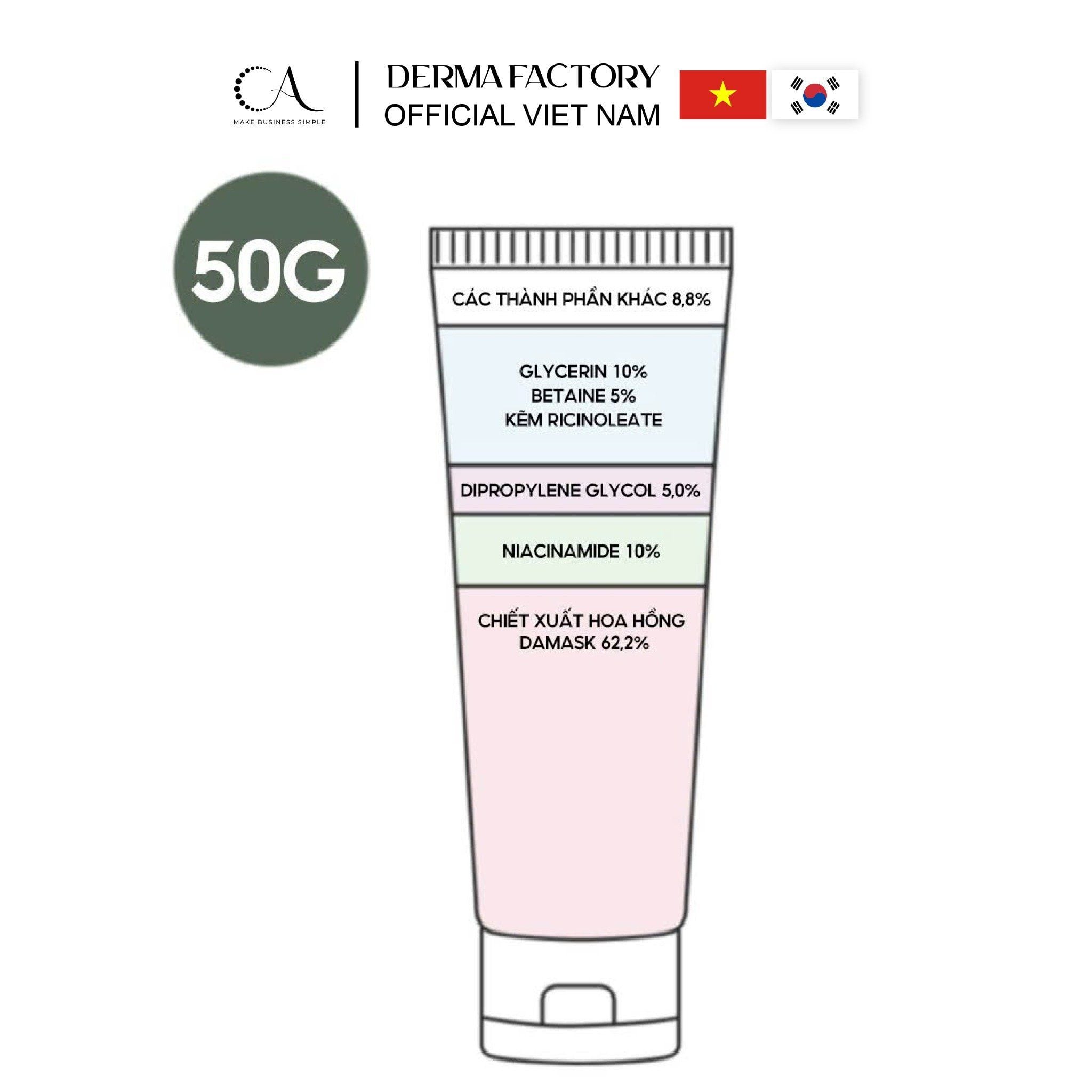 Derma Factory Niacinamide 10% Deo Cream - Kem dưỡng sáng và khử mùi vùng da nhạy cảm, thuần chay 30ml 
