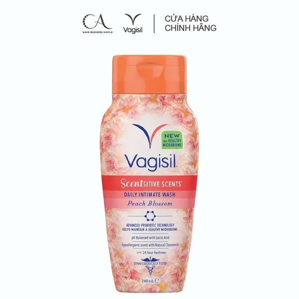  Dung dịch vệ sinh phụ nữ Vagisil Peach Blossom (240ml) - Mang lại cảm giác thơm mát tự nhiên 