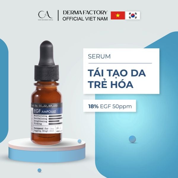  Derma Factory EGF Ampoule 10ml - Tinh chất EGF tái tạo và phục hồi làn da săn chắt 