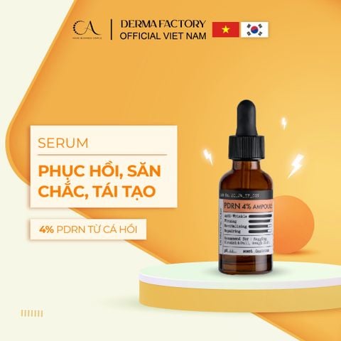  Derma Factory PDRN 4% Ampoule tinh chất trẻ hóa và tái tạo làn da săn chắc, rạng rỡ 30ml 