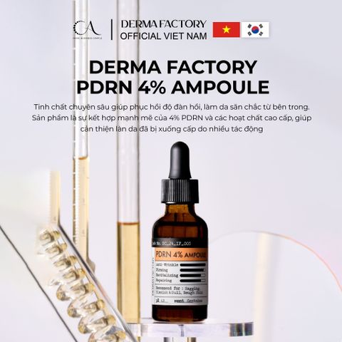  Derma Factory PDRN 4% Ampoule tinh chất trẻ hóa và tái tạo làn da săn chắc, rạng rỡ 30ml 
