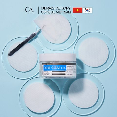  Derma Factory Pore Clear Pad - Miếng toner pad làm sạch và thu nhỏ lỗ chân lông 