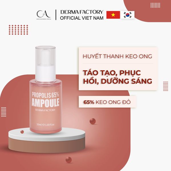  Derma Factory Propolis 65% Ampoule - Tinh chất dưỡng sáng, phục hồi và bảo vệ sức khỏe 30ml 