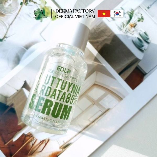  Derma Factory EDLP Houttuynia Cordata 89% Serum – Serum rau diếp cá làm, cấp ẩm và cân bằng 30ml 