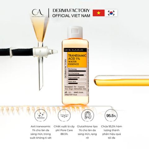  Derma Factory Tranexamic Acid Water Essence 150ml – Tinh chất nước làm sáng da & giảm thâm nám nhẹ nhàng 