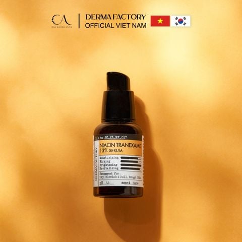  Derma Factory Niacin Tranexamic 13% Serum - Tinh chất làm sáng và cải thiện sắc tố da 