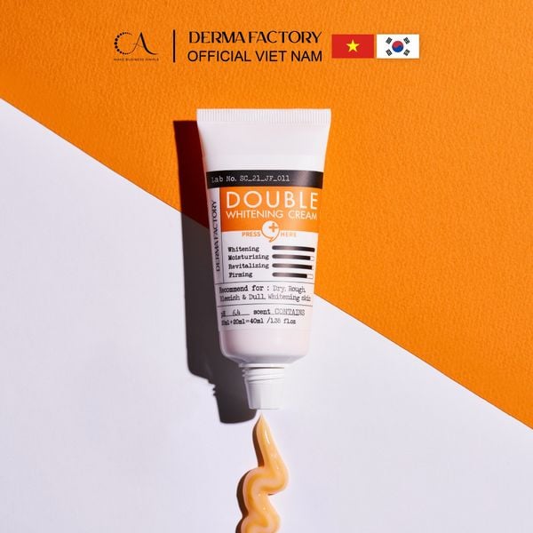  Derma Factory Double Whitening Cream - Kem dưỡng sáng và đều màu da 