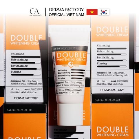  Derma Factory Double Whitening Cream - Kem dưỡng sáng và đều màu da 