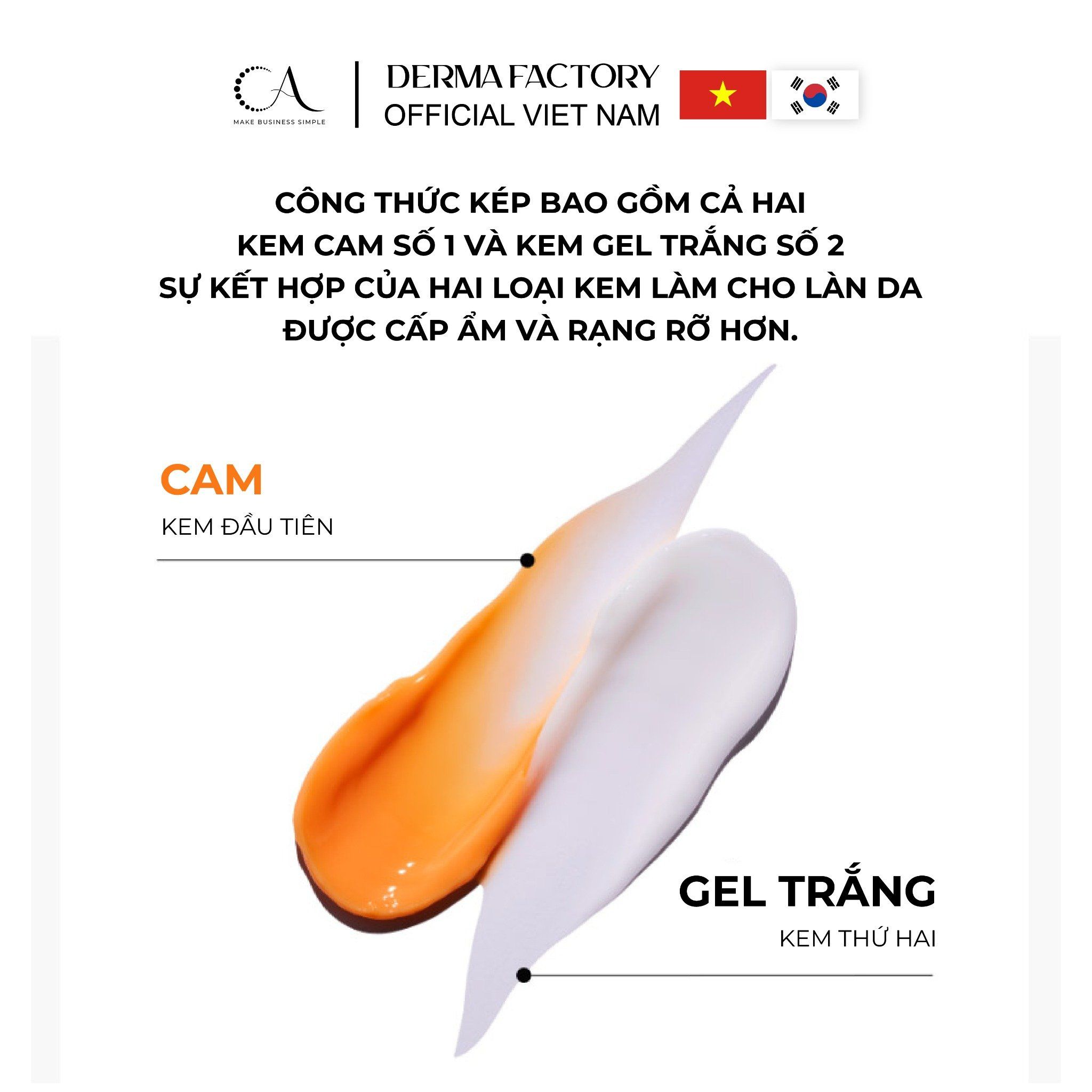  Derma Factory Double Whitening Cream - Kem dưỡng sáng và đều màu da 