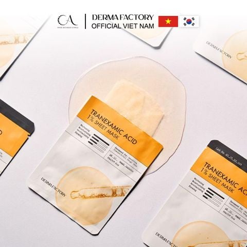  Derma Factory Tranexamic Acid 1% Sheet Mask - Mặt nạ dưỡng sáng và phục hồi da 