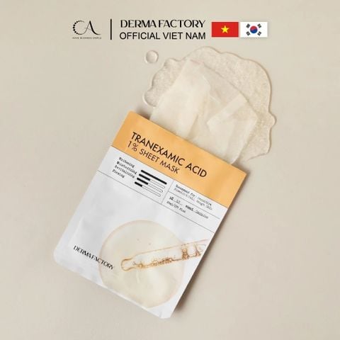  Derma Factory Tranexamic Acid 1% Sheet Mask - Mặt nạ dưỡng sáng và phục hồi da 
