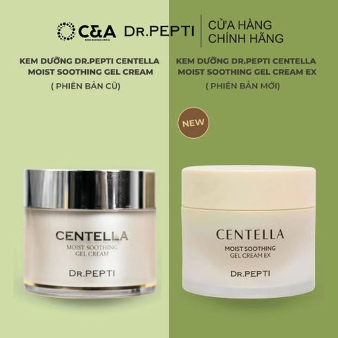  Dr.Pepti Centella Moist Soothing Gel Cream EX 70 ml – Gel-Cream Rau Má 6 Peptide Cấp Ẩm & Làm Dịu 