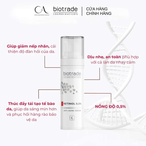  Tinh Chất Retinol Biotrade Anti - Aging 0.2% Và 0.5% Tái Tạo Da, Chống Lão Hóa, Giảm Nếp Nhăn Bee Skincare 