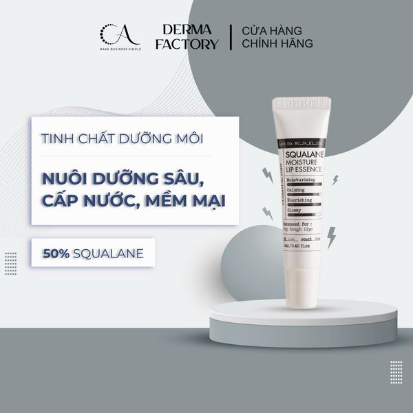  [Độc quyền TDK] Tinh chất dưỡng môi Derma Factory 50% Squalane - Nuôi dưỡng sâu, cấp ẩm, mềm mại 