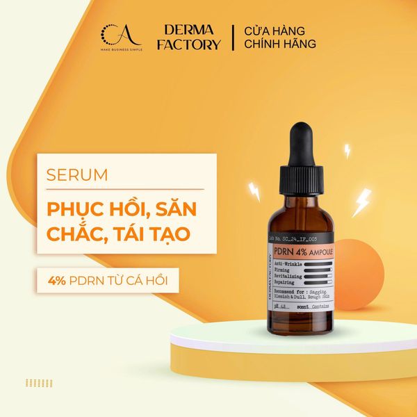  [Độc quyền TDK] Serum phục hồi Derma Factory 4% PDRN từ cá hồi - Phục hồi, săn chắc, tái tạo 