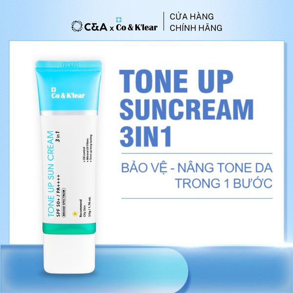  [Date 2026] CoK'lear Tone Up Suncream 3in1 SPF50+ Cho Da Dầu 
