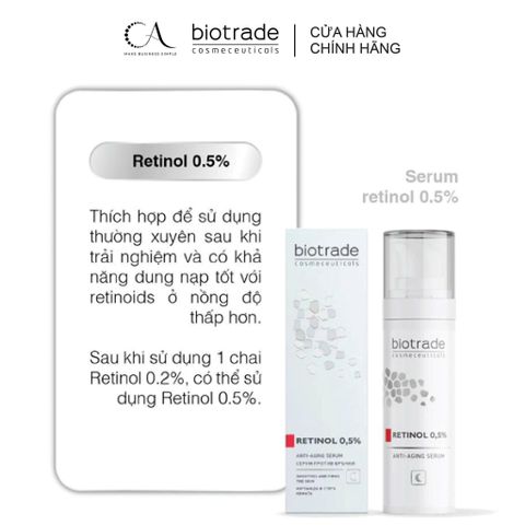  Tinh Chất Retinol Biotrade Anti - Aging 0.2% Và 0.5% Tái Tạo Da, Chống Lão Hóa, Giảm Nếp Nhăn Bee Skincare 