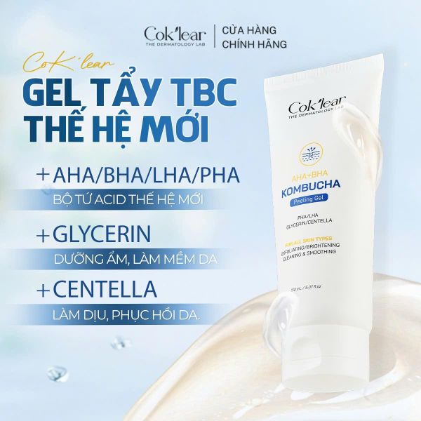  [Độc quyền TDK] Cok'lear Tẩy Da Chết Kombucha - Loại Bỏ Tế Bào Chết Nhẹ Nhàng và Hiệu Quả 