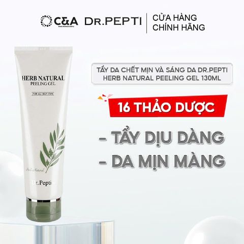  Tẩy Da Chết Mịn Và Sáng Da Dr.Pepti Herb Natural Peeling Gel 130ml dr pepti 