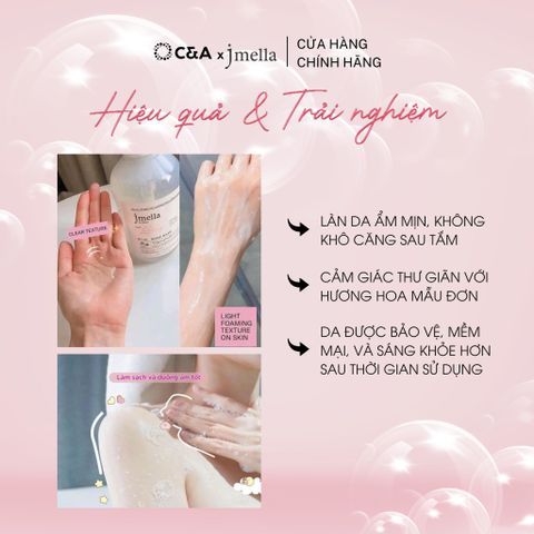  Sữa Tắm Jmella 500ml Dưỡng Ẩm & Thơm Lâu - Jmella Body Wash Mùi Bất Kì 