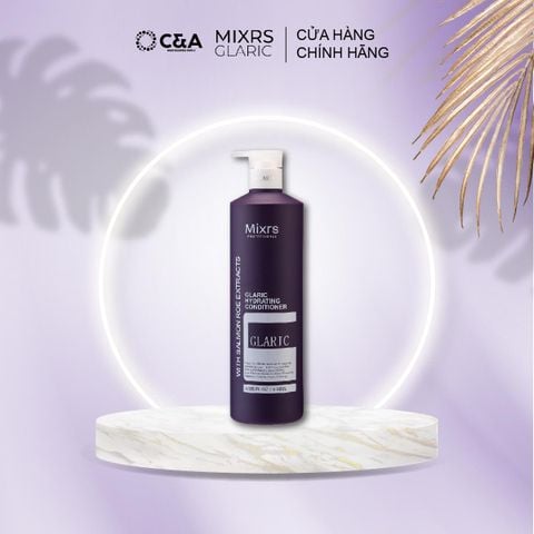  MIXRS GLARIC tím Cặp Dầu Gội & Dầu Xả Chống Bết Dính - Cải Thiện Gàu Tinh Chất Argan, Trứng Cá Hồi (500ml - 800ml) 