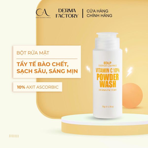  [KCS] Bột rửa mặt Derma Factory EDLP Vitamin C 10 Powder Wash - Bột rửa mặt 