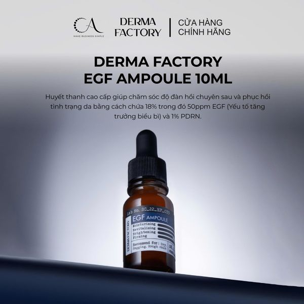  [KCS] Huyết thanh phục hồi, chống lão hóa Derma Factory EGF Ampoule 10ml 